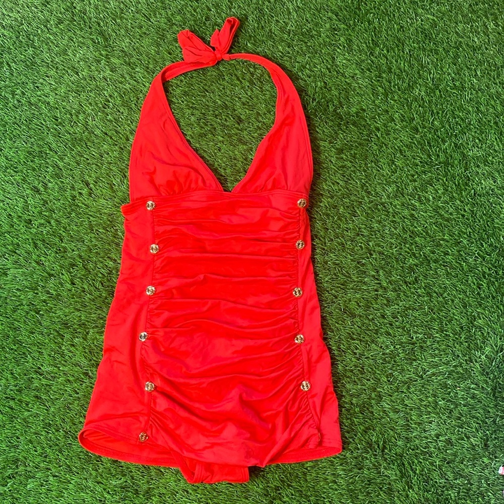 Vintage Juicy Couture red one piece sz P